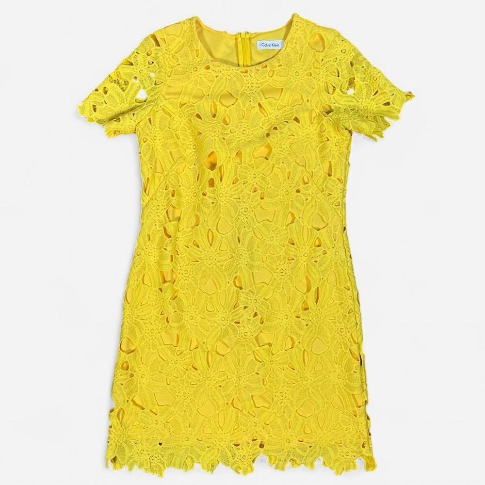 Calvin-klein Women's Yellow Dress